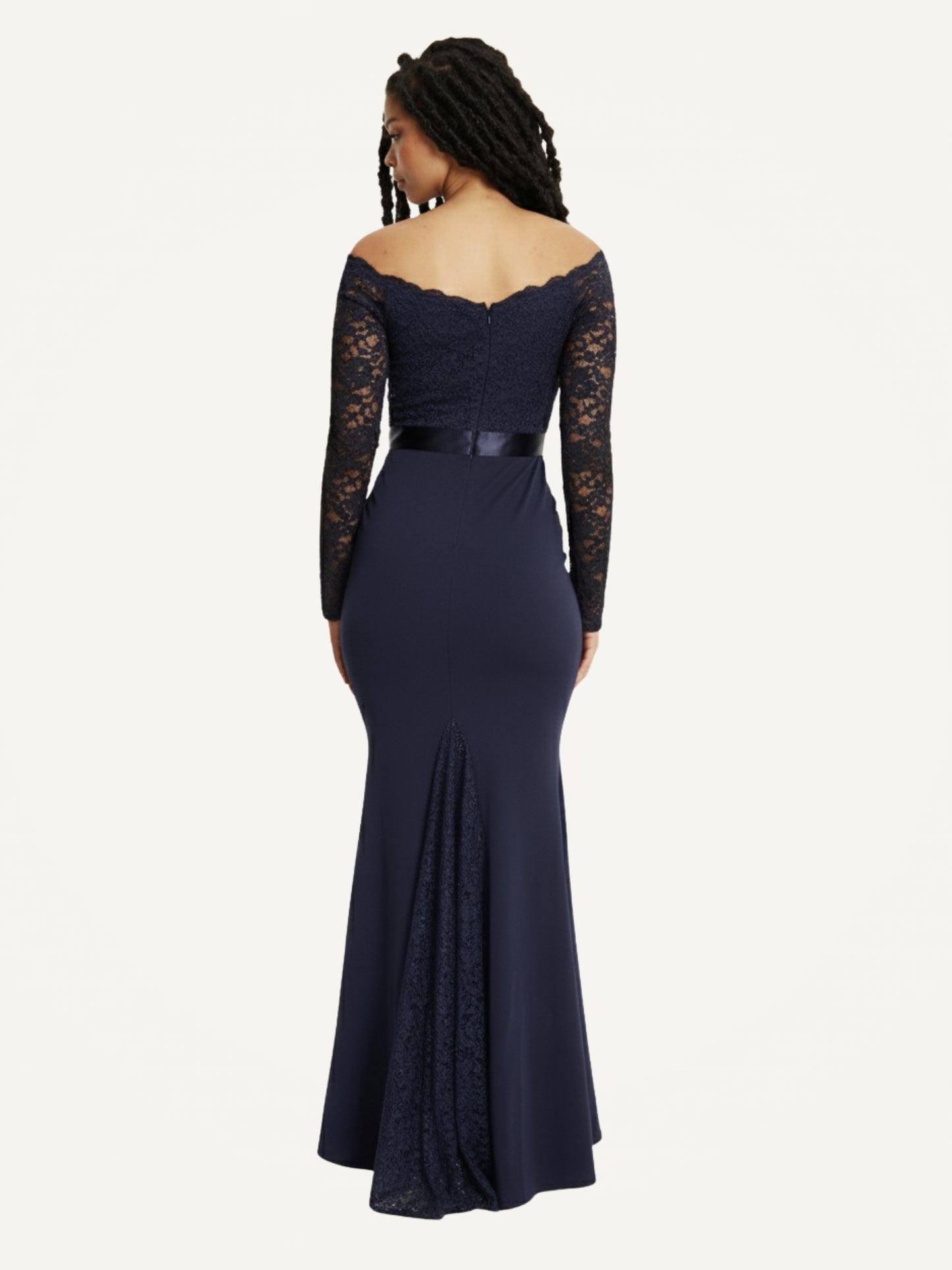 
                  
                    Navy Lace Long Sleeve Maxi Dress
                  
                