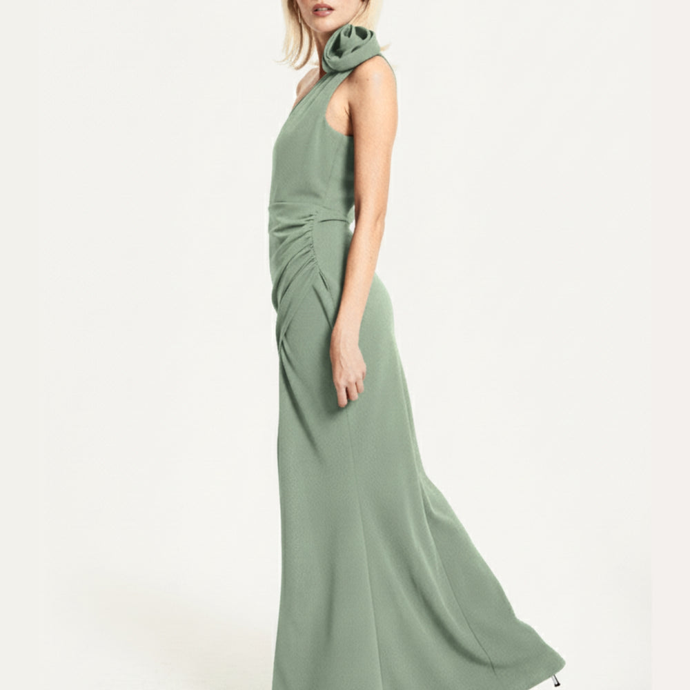 
                  
                    One Shoulder Sage Rose Maxi Dress
                  
                