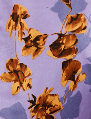 Liquorish Purple Floral Crop Top With Tie Detail
