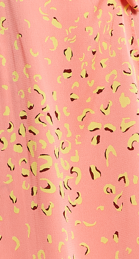Liquorish Mini Abstract Animal Print Wrap Dress in Peach