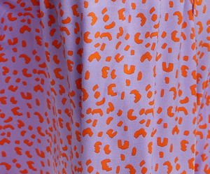 Liquorish Cheetah Print Maxi Wrap Dress In Lilac And Orange