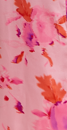 Liquorish Floral Print Maxi Dress In Pink With Sleeve Slits