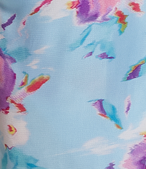 Liquorish Floral Print Maxi Wrap Dress In Blue