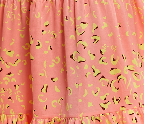 Liquorish Midi Abstract Animal Print Dress In Peach Liquorish Online