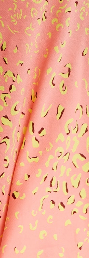 Liquorish Cowl Neck Abstract Animal Print Dress in Peach