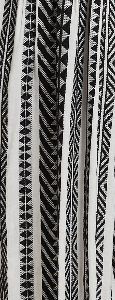 Liquorish Aztec Jacquard Maxi Dress In White And Black