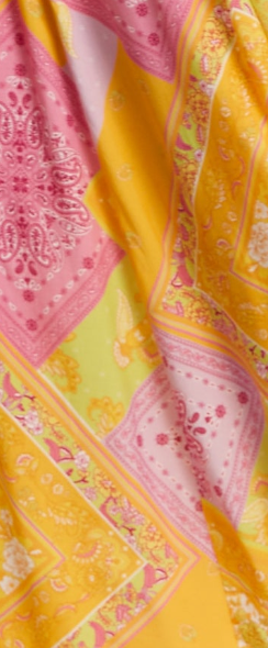 Liquorish Paisley Print Strappy Midi Dress In Yellow and Pink