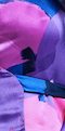 Liquorish Abstract Print Wrap Top In Blue And Purple