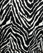 Liquorish Brushed Knit Mono Zebra Print Top