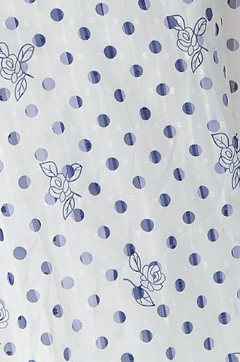 Liquorish Blue Floral and Polka Dot Print Midi Wrap Dress in White