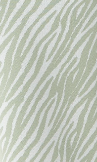 Liquorish Knitted Dress in Sage Green and White Zebra Pattern