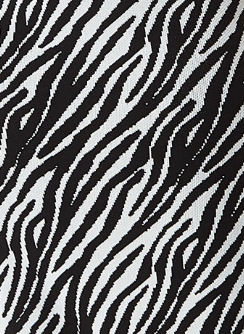 Liquorish Knitted Dress in Black and White Zebra Pattern