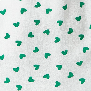 Liquorish Green Heart Print Shirt in White