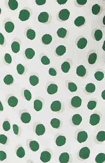 Liquorish A Line Midi Dress in Green Polka Dot