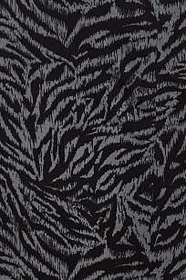 
                  
                    Liquorish Fitted Midi Dress in Black and Grey Zebra Print
                  
                