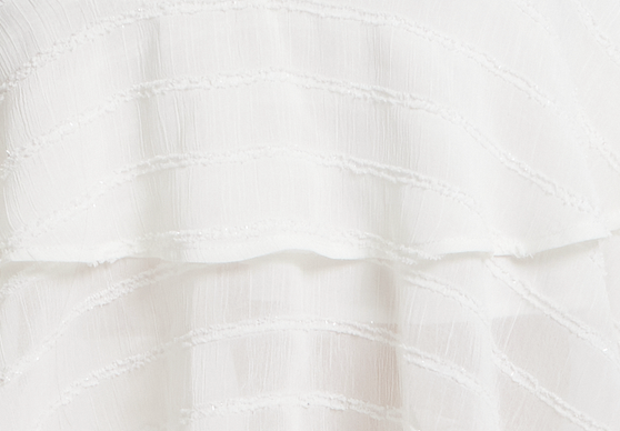 
                  
                    Liquorish Layered Frill Textured Mini Summer Dress In White
                  
                