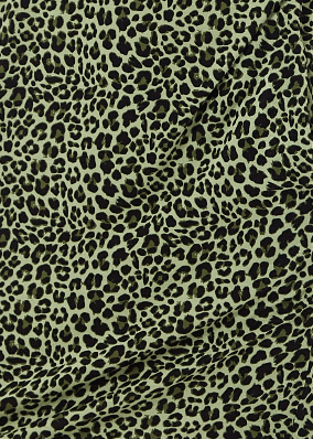 
                  
                    Liquorish Padded Shoulder Dress in Green Leopard
                  
                