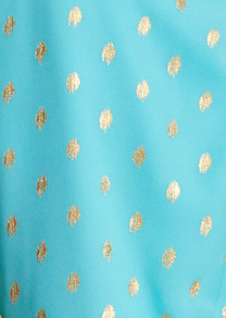 
                  
                    Turquoise Gold Print Wrap Midi Dress
                  
                