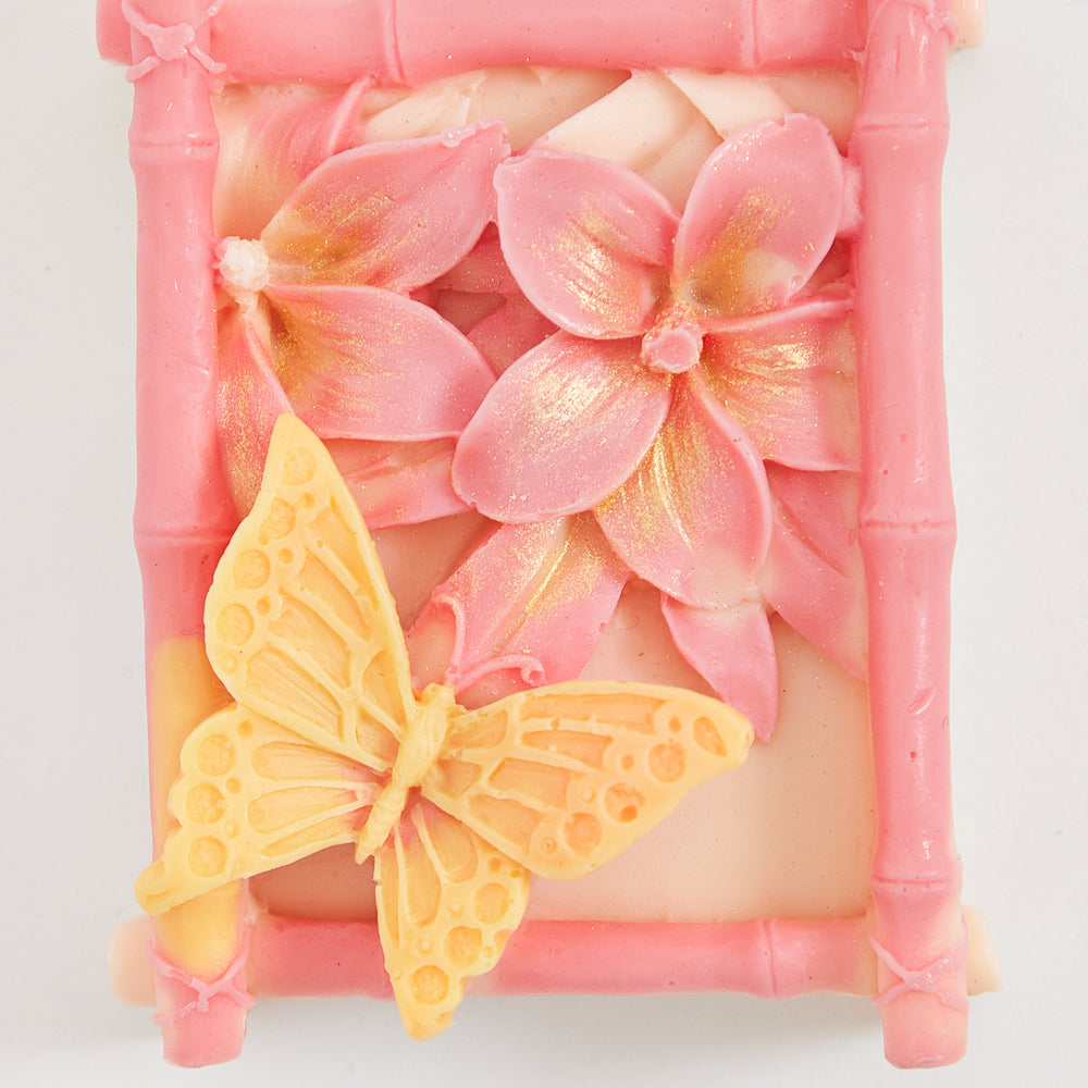 
                  
                    Liquorish Bright Pink and Soft Pink Butterfly Garden Floral Soap Handmade Soap
                  
                