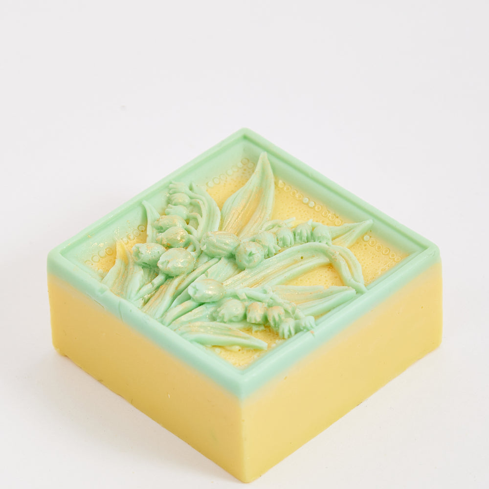 
                  
                    Liquorish Yellow and Blue Lilly Of The Valley Floral Soap Handmade Soap
                  
                