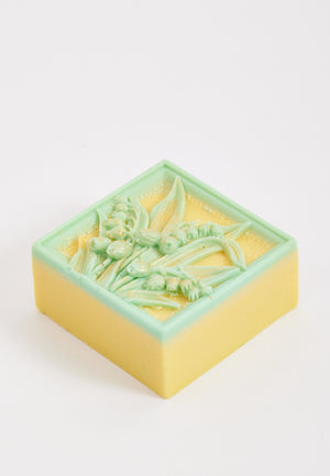 Liquorish Yellow and Blue Lilly Of The Valley Floral Soap Handmade Soap