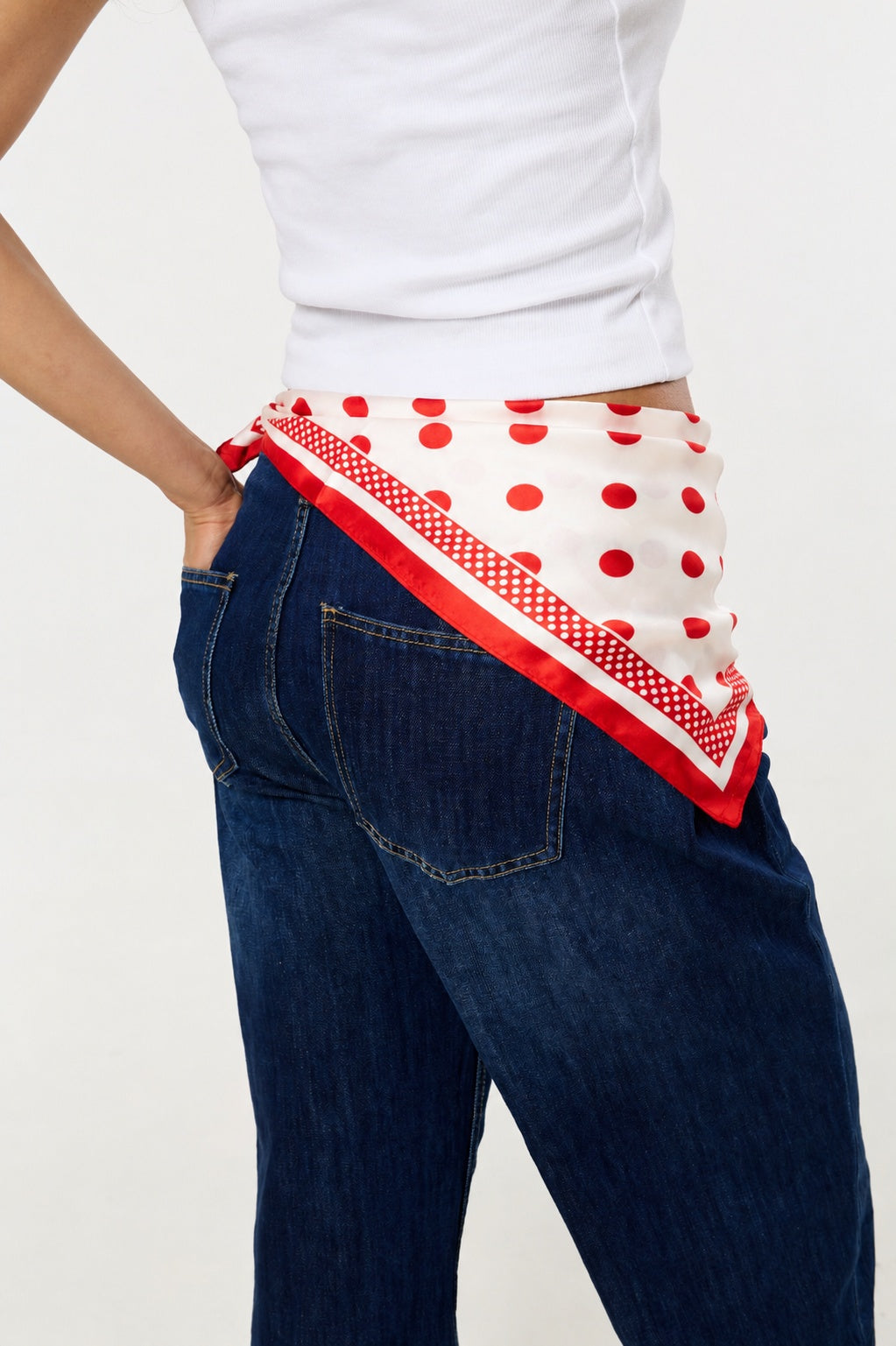 
                  
                    Retro Polka Dot Satin Scarf
                  
                
