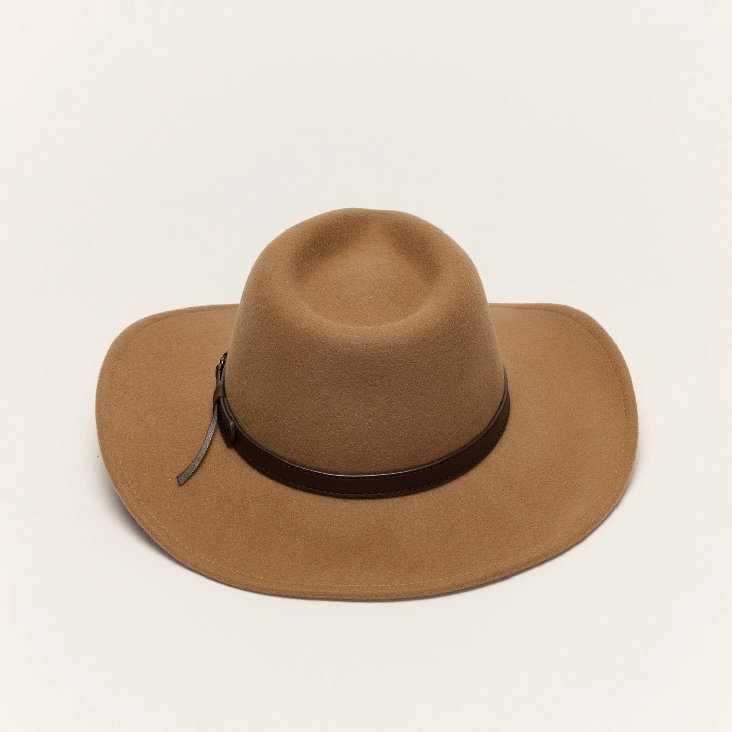 
                  
                    Camel Wool Cowboy Hat With Slim Leather Band
                  
                