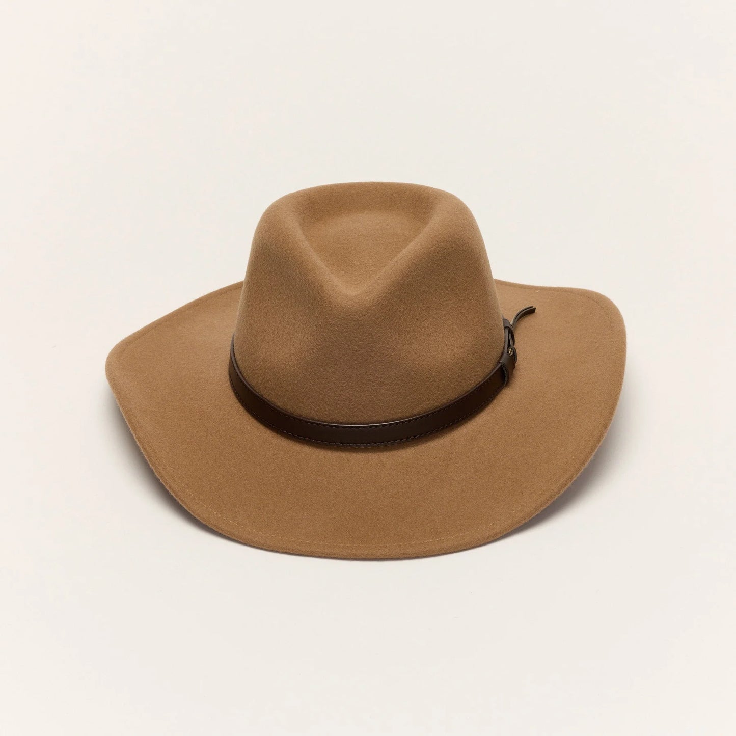 
                  
                    Camel Wool Cowboy Hat With Slim Leather Band
                  
                