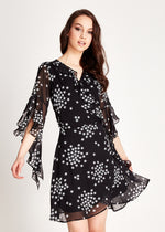 Liquorish Star Print Wrap Dress