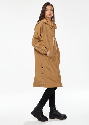 Liquorish Never Give up Parka in Camel