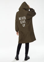 Liquorish Never Give up Parka in Khaki