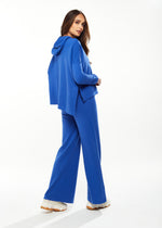 Liquorish Wide-leg Tracksuit Pant in Blue