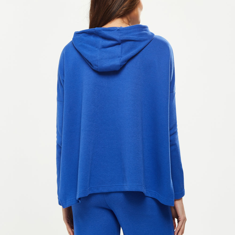 
                  
                    Liquorish Hooded Sweatshirt with Front Pocket in Blue
                  
                