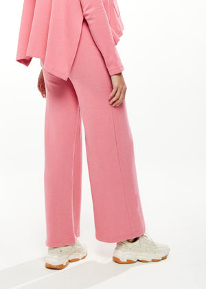 Liquorish Wide-leg Tracksuit Pant in Pink