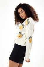 Liquorish Pineapple Pattern Cardigan