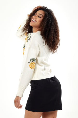 Liquorish Pineapple Pattern Cardigan