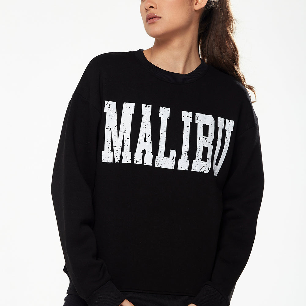 
                  
                    Liquorish Sweatshirt with Malibu Print in Black
                  
                