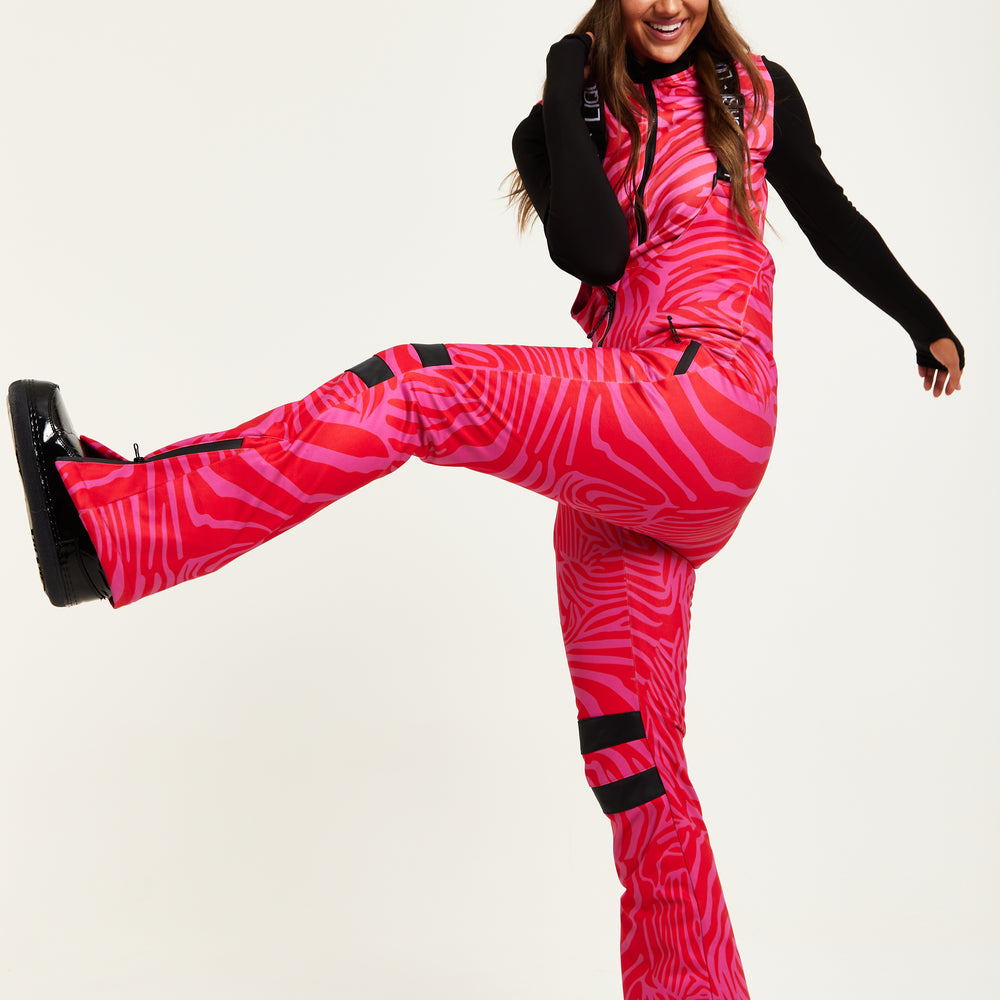 
                  
                    Liquorish Ski Waterproof SaIopette In Pink Zebra Print
                  
                