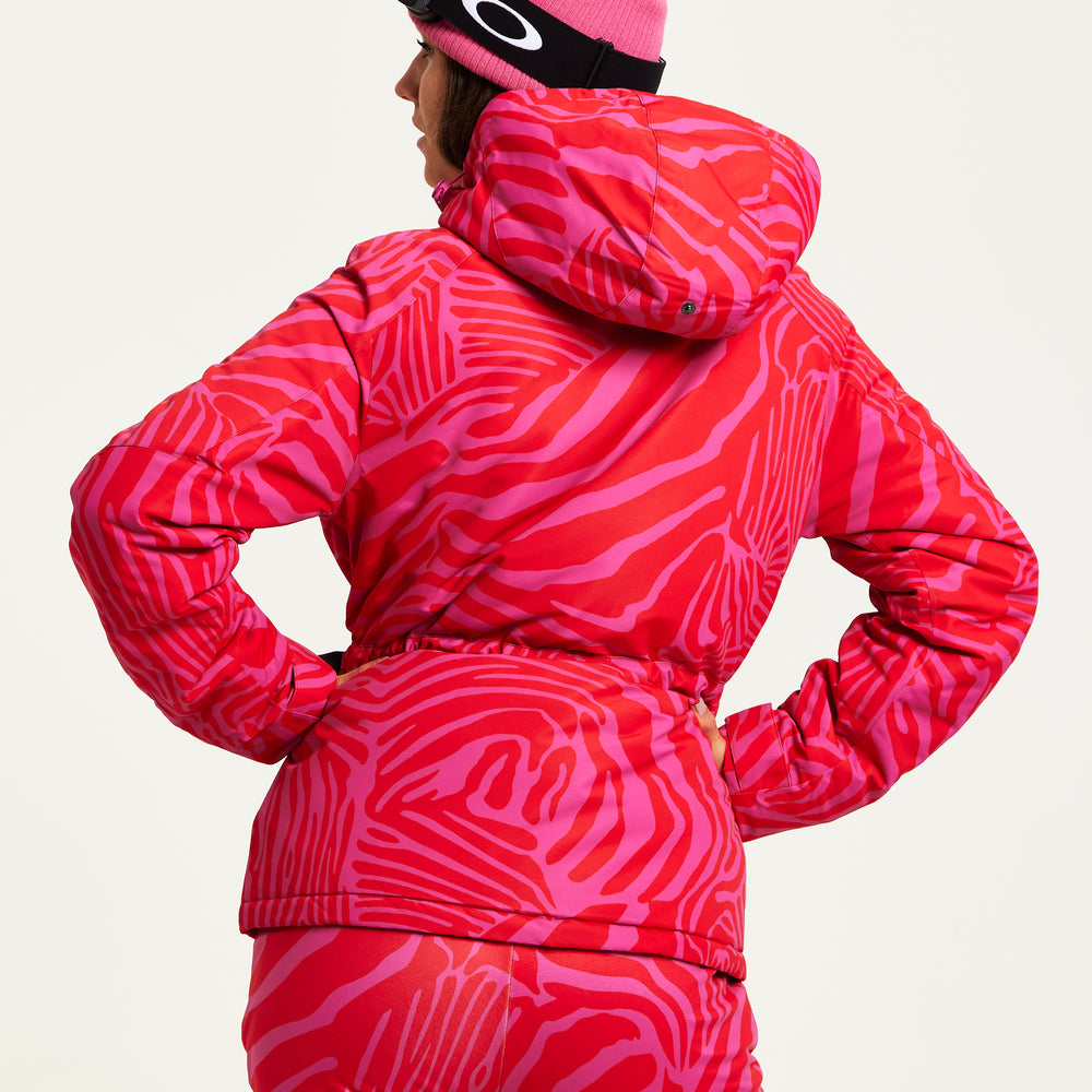 
                  
                    Liquorish Ski Waterproof Jacket In Pink Zebra Print
                  
                