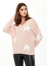 Divine Grace Star Pattern Jumper in Pink