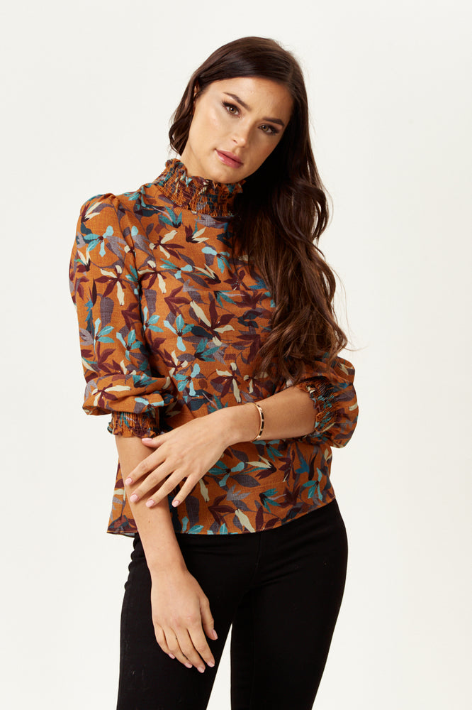 
                  
                    Divine Grace Floral Print Top with Long Sleeves in Tuscany
                  
                