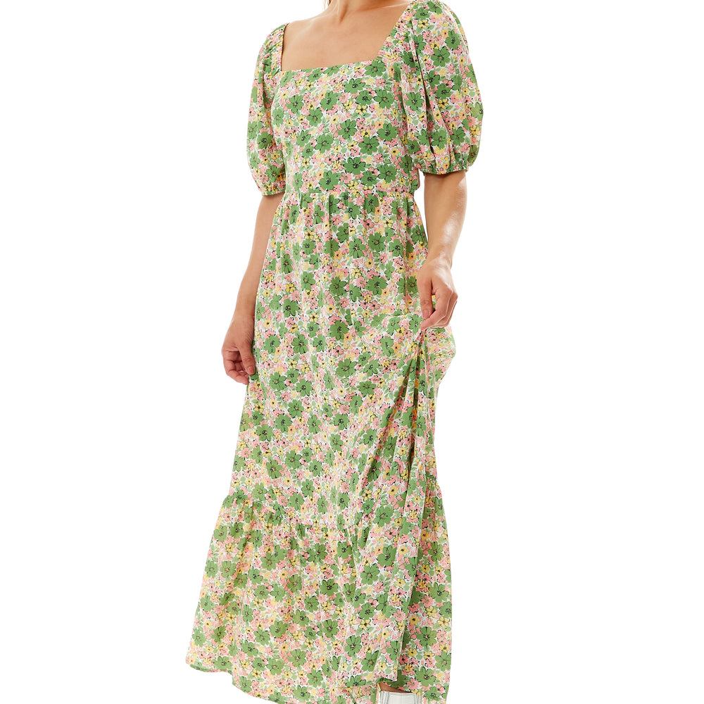 
                  
                    Liquorish Green Floral Maxi Dress with Cut out Back
                  
                