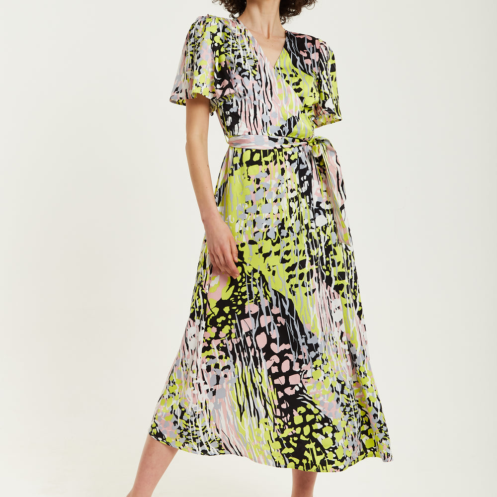 
                  
                    Liquorish Multicolour Abstract Print Midi Wrap Dress
                  
                