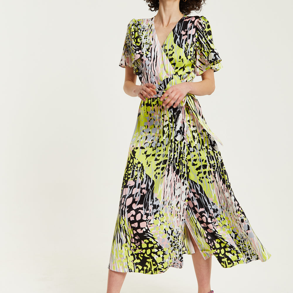 
                  
                    Liquorish Multicolour Abstract Print Midi Wrap Dress
                  
                
