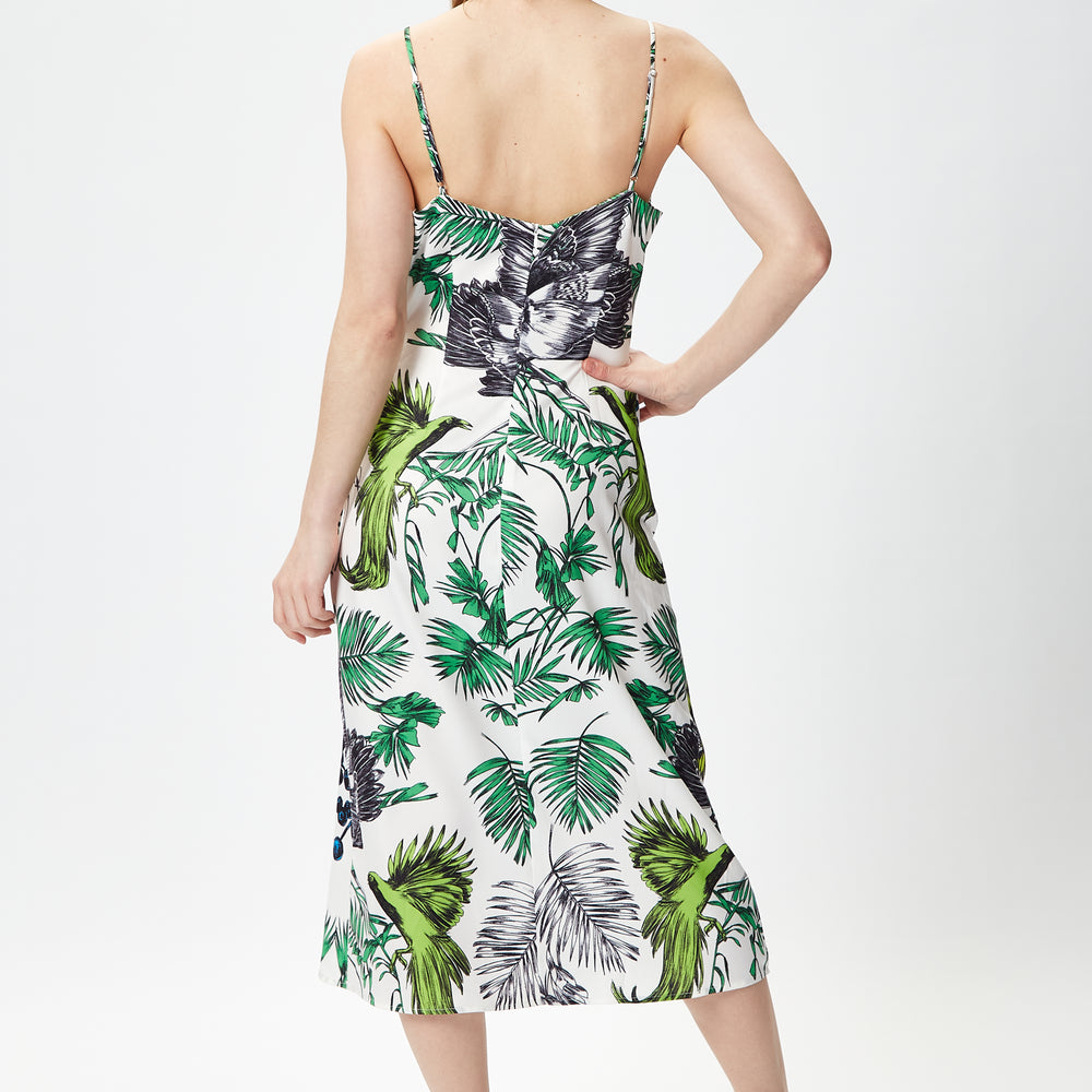 
                  
                    Liquorish Bird and Floral Print Midi Wrap Dress
                  
                