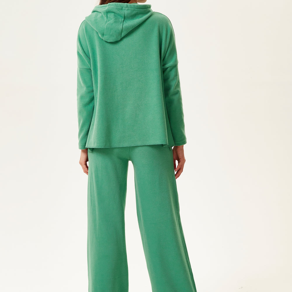 
                  
                    Liquorish Hooded Sweatshirt with Front Pocket and Drawstring Detail in Green
                  
                