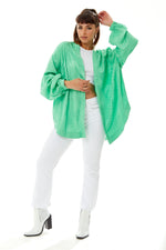 Divine Grace Green Jacquard Kimono