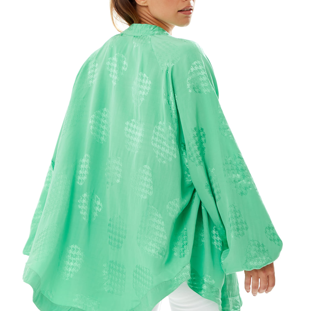 
                  
                    Divine Grace Green Jacquard Kimono
                  
                