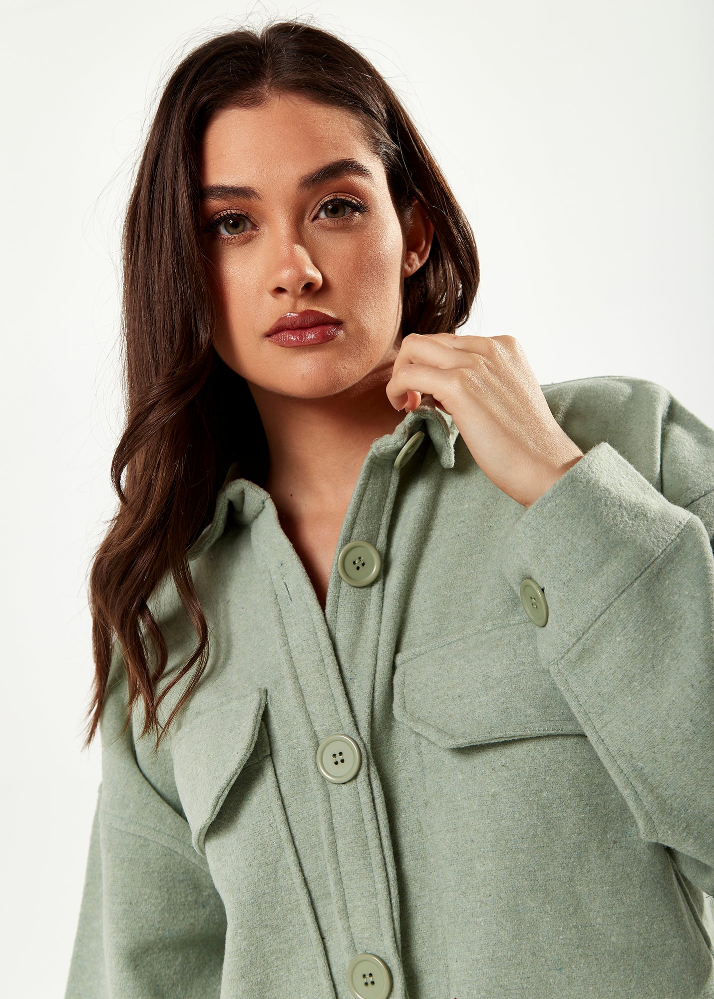 Oversized button up jacket on sale