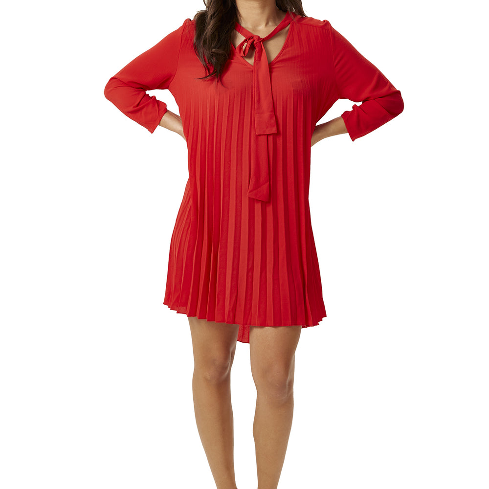 
                  
                    Divine Grace Red Pleated Dress
                  
                
